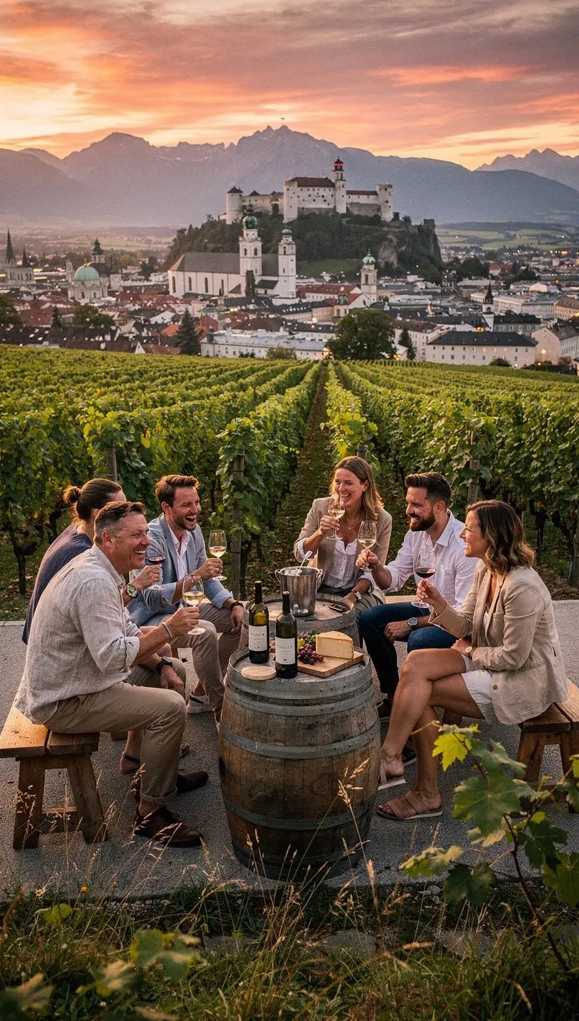 PrГ¤chtige Residenzen mit barocker Architektur und historischen Details im Herzen Salzburgs.